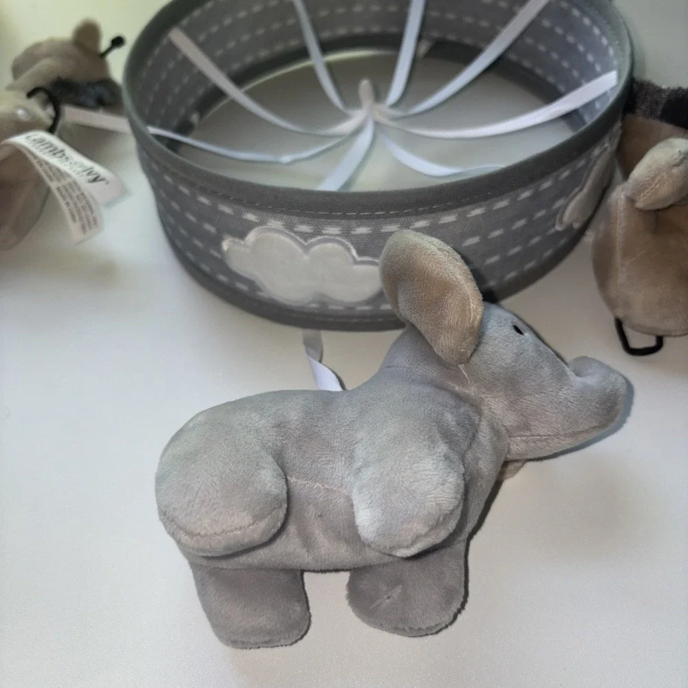 Lambs & Ivy Jungle‎ Safari Baby Crib Mobile-Gray, Beige, Animals replacement